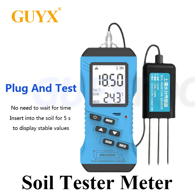 Multifunctional Soil Parameter Detector For Detecting PH/Nitrogen Phosphorus Potassium/Conductivity Map/Temperature And Humidity