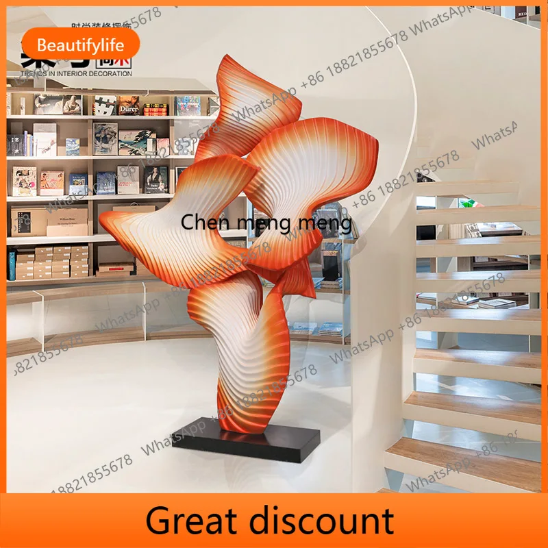 

M02 Большие украшения от пола до потолка в вестибюле отеля, современные креативные абстрактные скульптуры, мягкая мебель