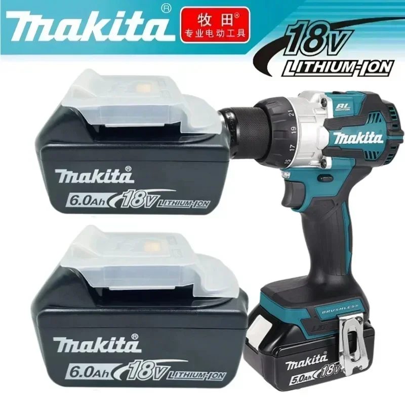 

Original Makita 18V 5.0A/ 6.0Ah Rechargeable Lithium Ion Battery With Battery indicator for Makita BL1830 BL1840 BL1850 Power