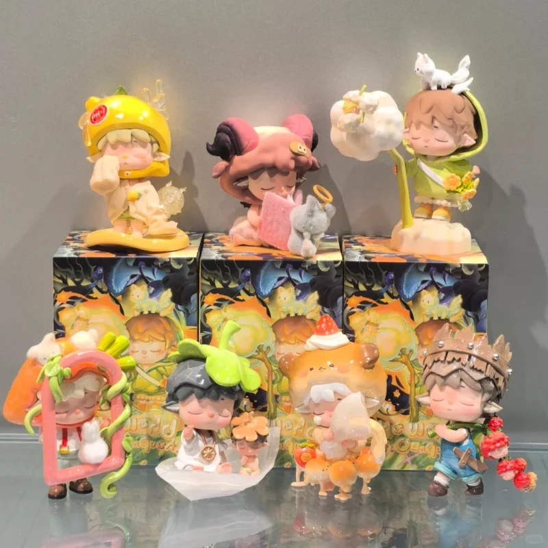 Caja ciega de juguete artístico de Pvc de la serie Mimi Small World Wins de 10cm, decoración de escritorio para habitación Kawaii, juguetes, regalos de muñecas sorpresa de Navidad