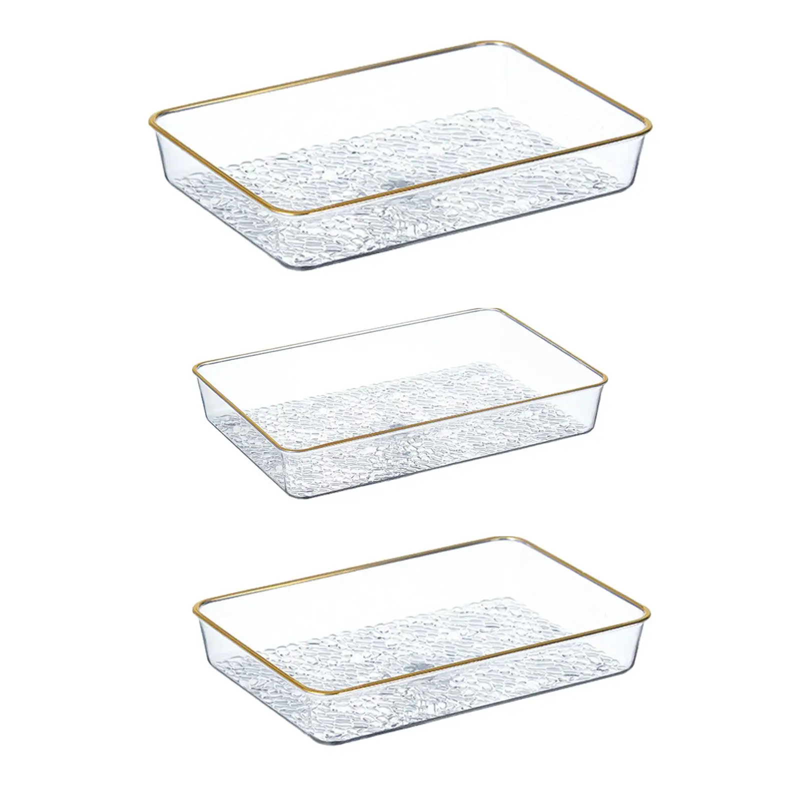 Rectangle Serving Tray Jewelry Storage Tray for Household Bedside Office Living Room Bedroom Bathroom Countertop Vanity Tray