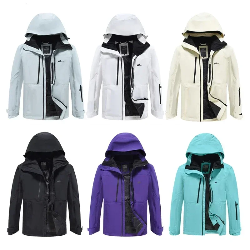 

New 2025 Sport Windproof Men Snowboard Jacket Outdoor Mountain Woman Thermal Skiing Jacket Winter Warm Adult Hooded Snow Clothes