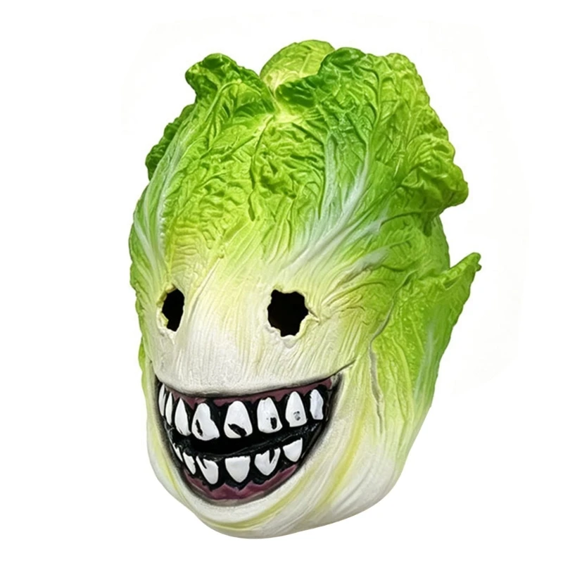 DXAE Themed Party Cabbage Mask for Adults, Full Face Silicone Character Costume Prop for Halloween Party Use, Group Photos and