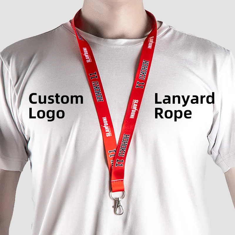 Custom Logo Lanyard Rope,Polyester Printing Lanyard Neck Strap - Pattern Design for Gyms Schools Corporate Exhibition Conference