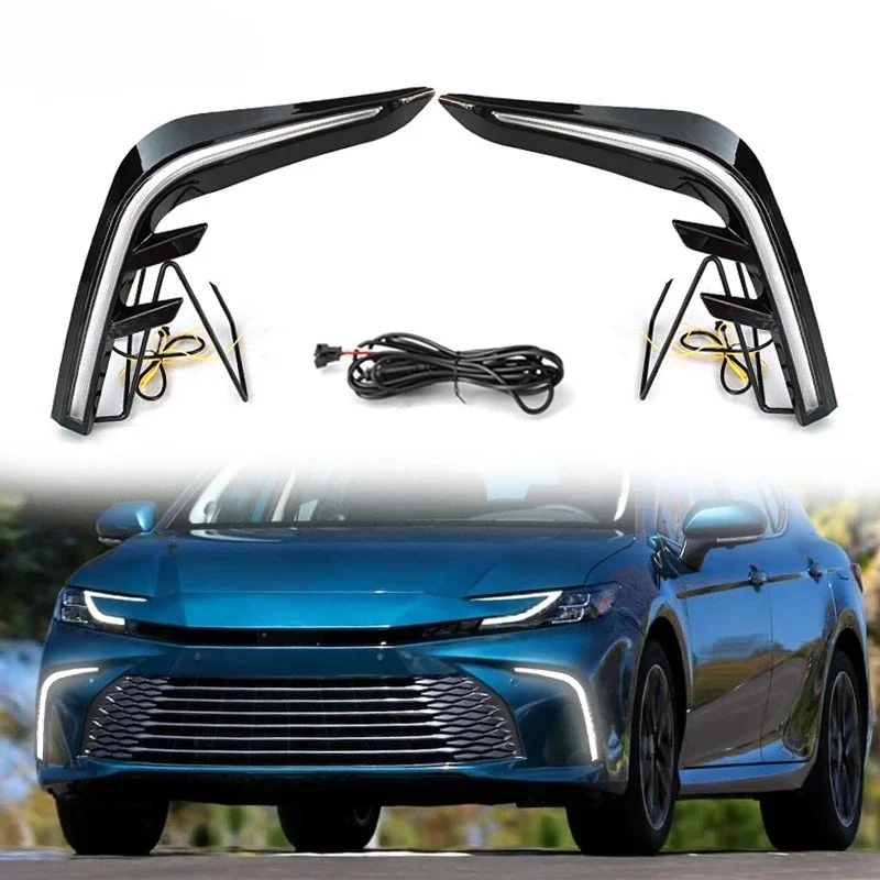 

For Toyota Camry Camry 2024 2025 Daytime Running Lights DRL LED Dymanic Turn Signal Lamp Front Fog Lamp Modification Accessories