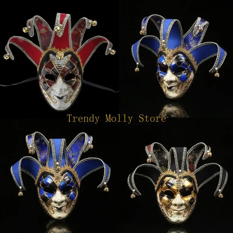 

N5KB Полнолицевая маска Маскарадная маска Венецианская маска Марди Гра Маска-шут для унисекс