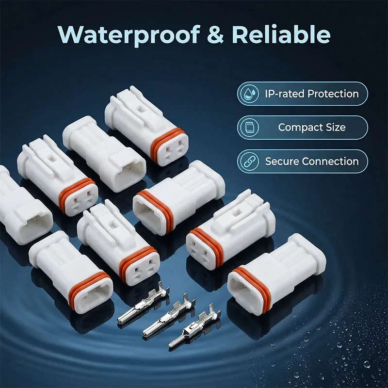 

5/10/100Sets JST Miniature Car Waterproof Connector 2/3/4/6/8 Pin Male And Female Terminal Plug JST02R-JWPF-VSLE