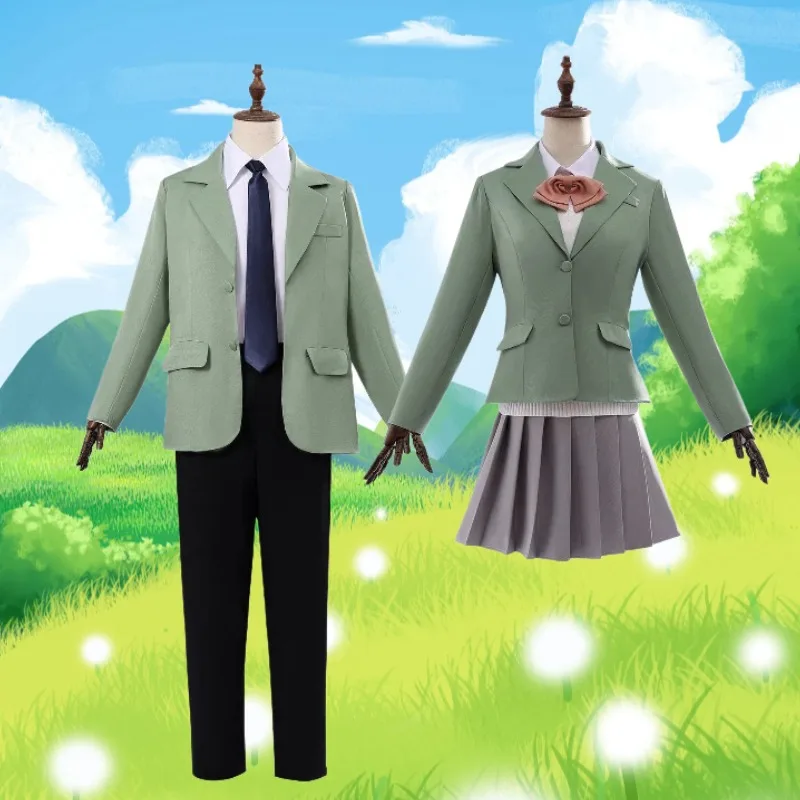 Anime Asagi Yukiya Sakura Cosplay Costume School Uniform Couple Outfits for Women Men Halloween Carnival Party Roleplay Suit