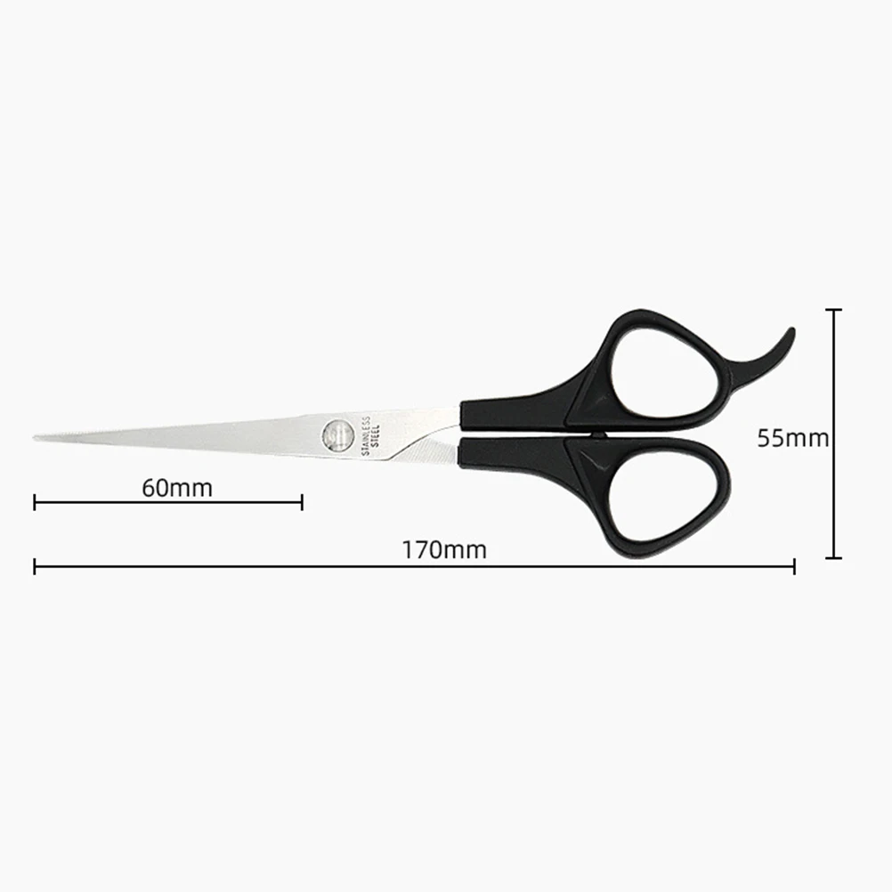 

5Pcs Barber Scissors Straight Premium Stainless Steel PP Handle for Professional Home Use Black Hair Scissors