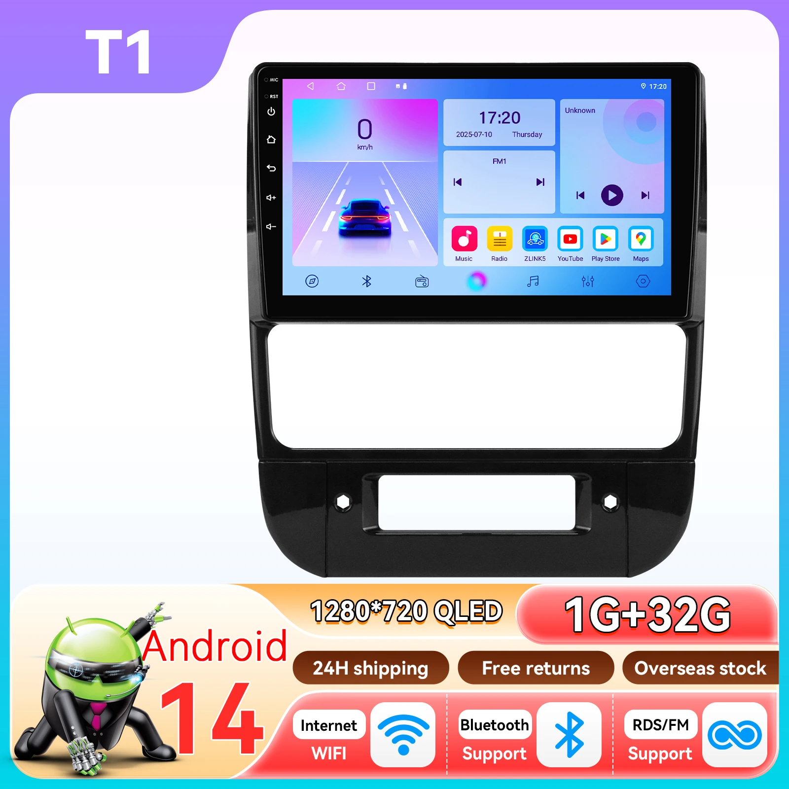 Hizpo Auto Multimedia Speler Carplay Voor Peugeot 406 1994-2005 Radio Stereo Navigatie Touchscreen 8+128G GPS FM SWC Wifi AI Voice