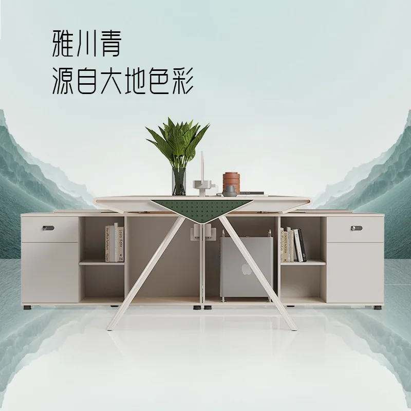 Staff desk set: 4-person 6-person office double-person face-to-face booth, four-six-person screen desk