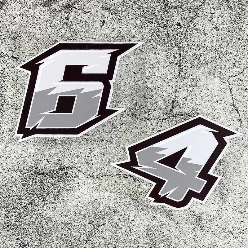 1PC Arabic Numeral Motorcycle Stickers Waterproof for DIY Motorbike Helmet Windshield Electric Scooter Side Panels Vinyl Decals view 3