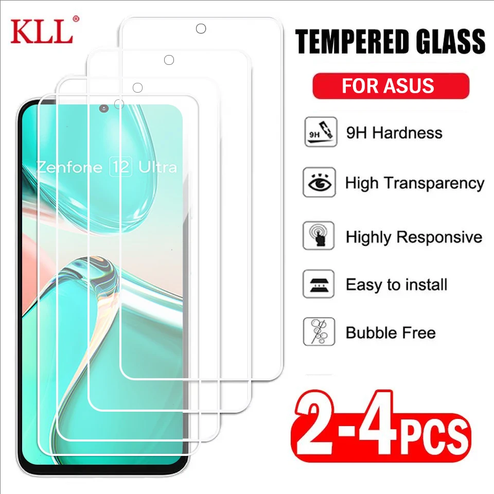 2-4 peças 8k protetor de tela de cobertura completa de alta qualidade para asus zenfone 12 ultra 11 vidro temperado para asus rog phone 8 pro 9 fe filme