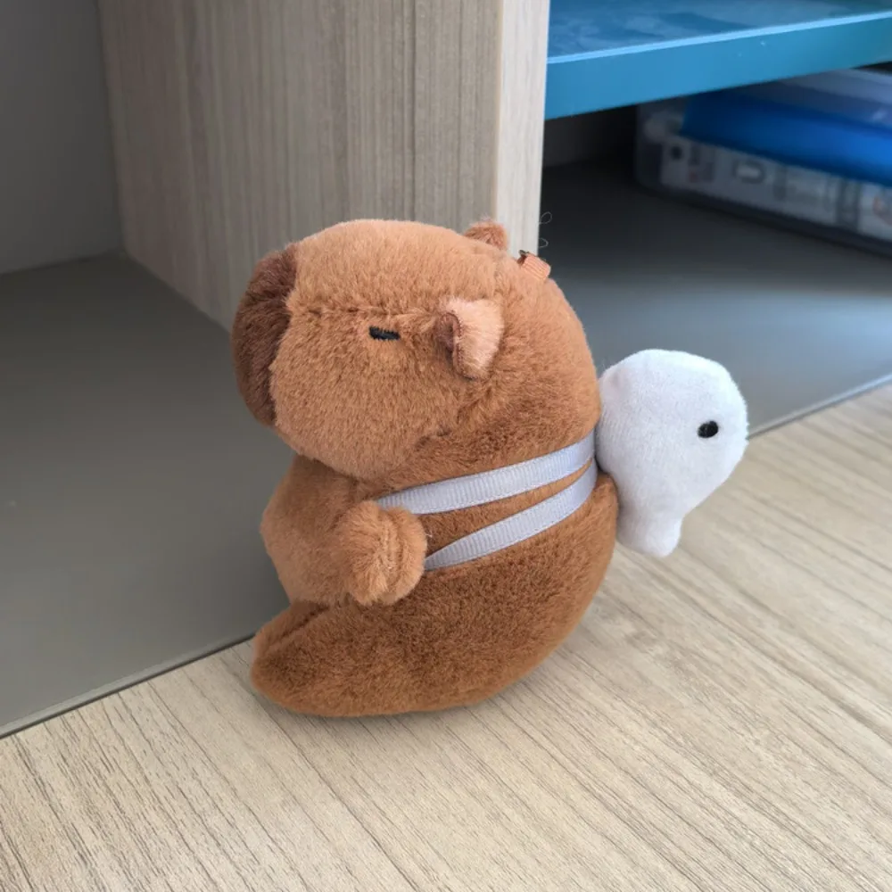 Porte-clés en peluche multicolore Kawaii Capybara pour enfants, animaux en peluche, overd'Inde, sac à dos, pendentif rose, 10-13cm