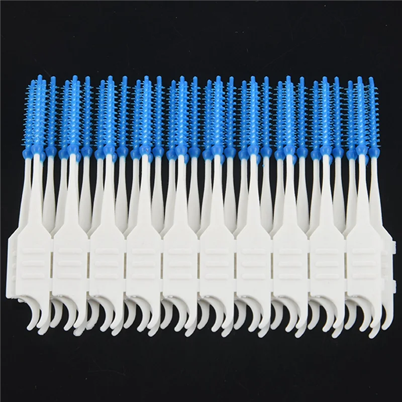 400Pcs Teeth Toothpicks Floss Picks Interdental Brush Stick Tooth Clean