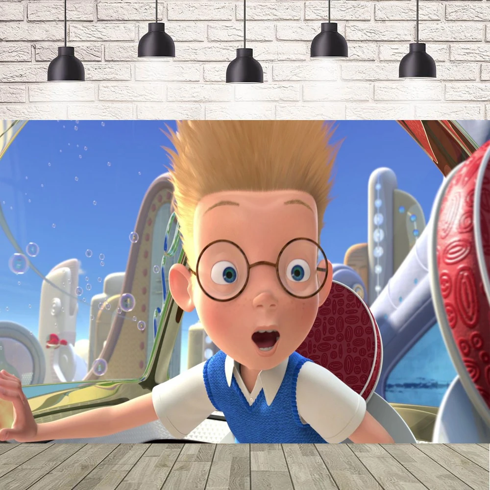 

Photography Backdrop Meet The Robinsons Banner For Baby Shower Kids Boys Birthday Party Background Room Can Be Customize Name