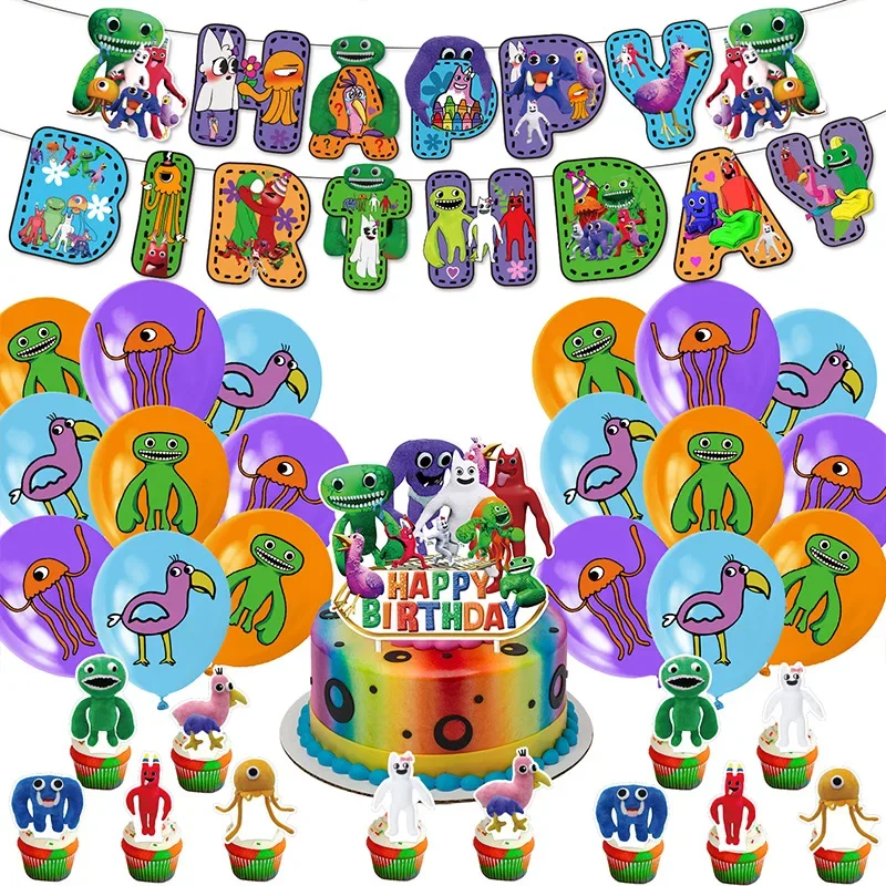 Cartoon Garten of banban tema palloncini fai da te forniture per feste Banner di compleanno palloncino in lattice decorazione forniture per torte giocattoli per bambini regalo