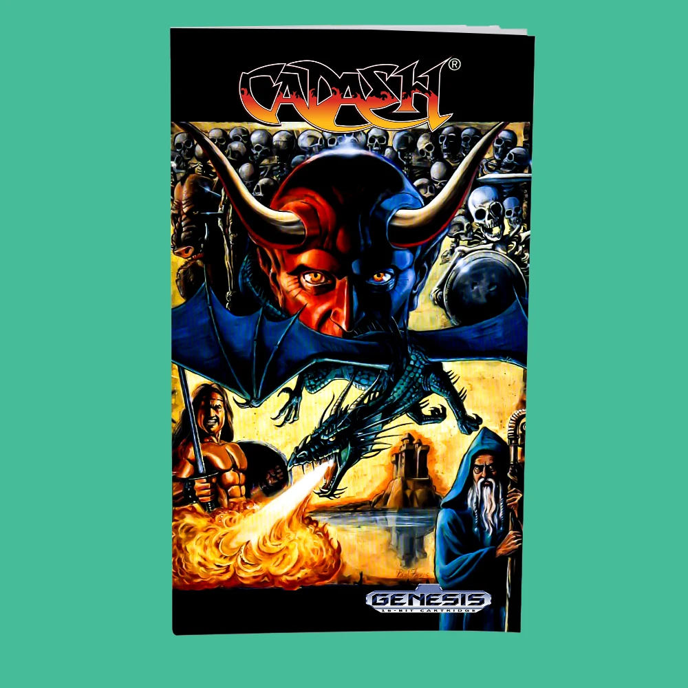 Cadash USA Gioco per console SEGA Mega Drive Genesis a 16 bit Manuale della scatola della cartuccia di gioco