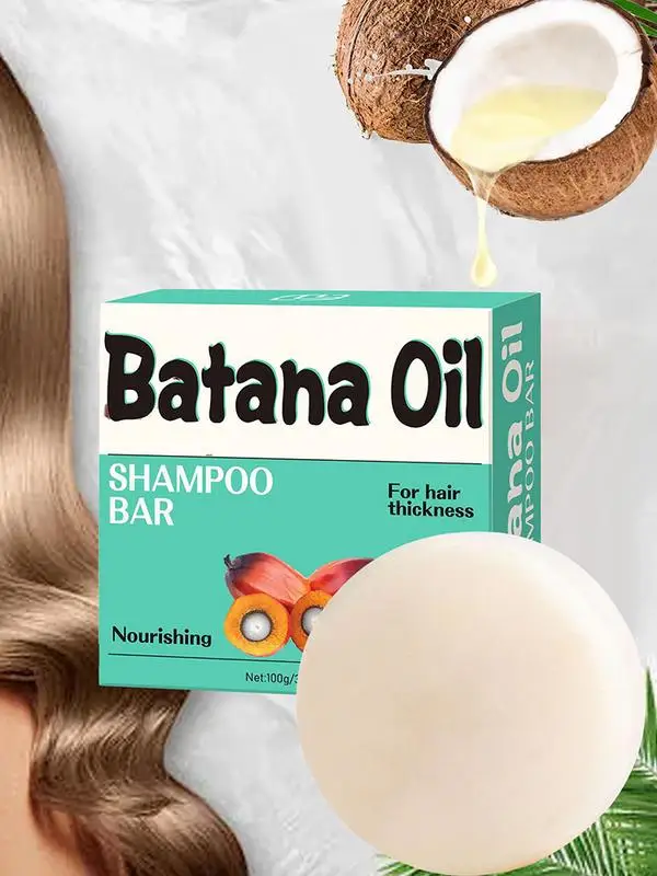 BatanaOil-barra de jabón para champú, 100g, tratamiento anticaída de crecimiento rápido para restaurar el cabello, reparar el cuero cabelludo dañado