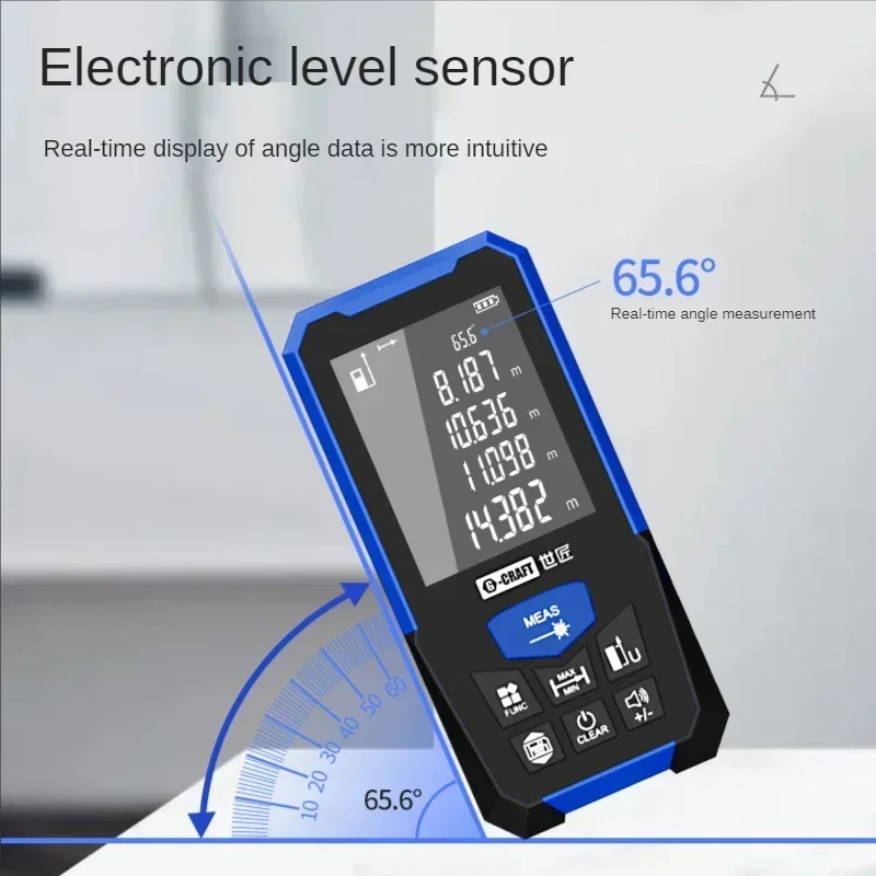 Handheld Laser Rangefinder Distance Meter 50M - 120M Medidor Laser Tape Build Measure Device Electronic Ruler USB charging