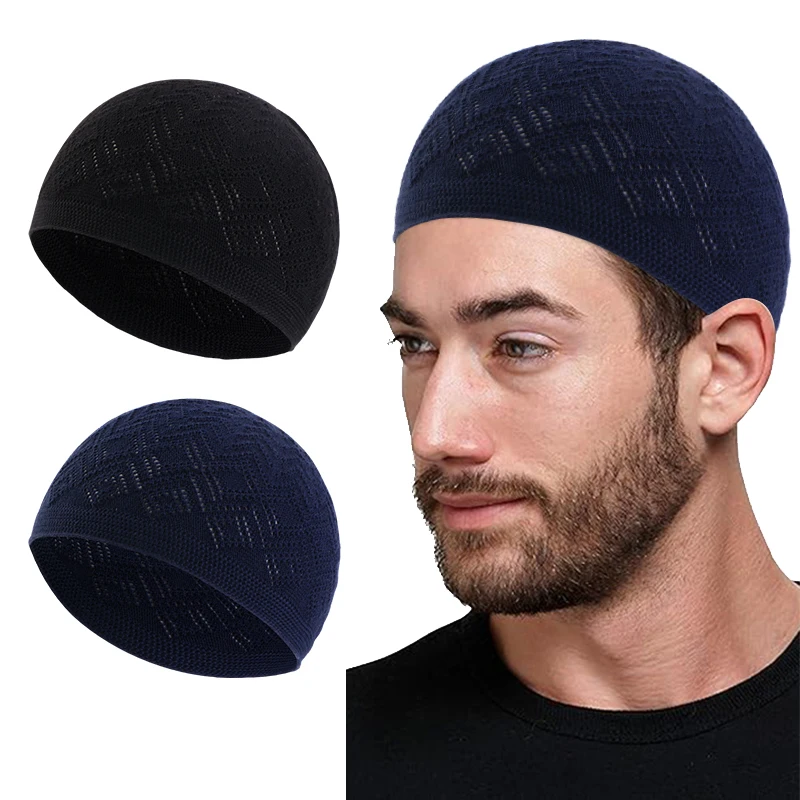 2PCS/LOT Muslim Men Prayer Hats Unisex Beanies Cap Mountaine