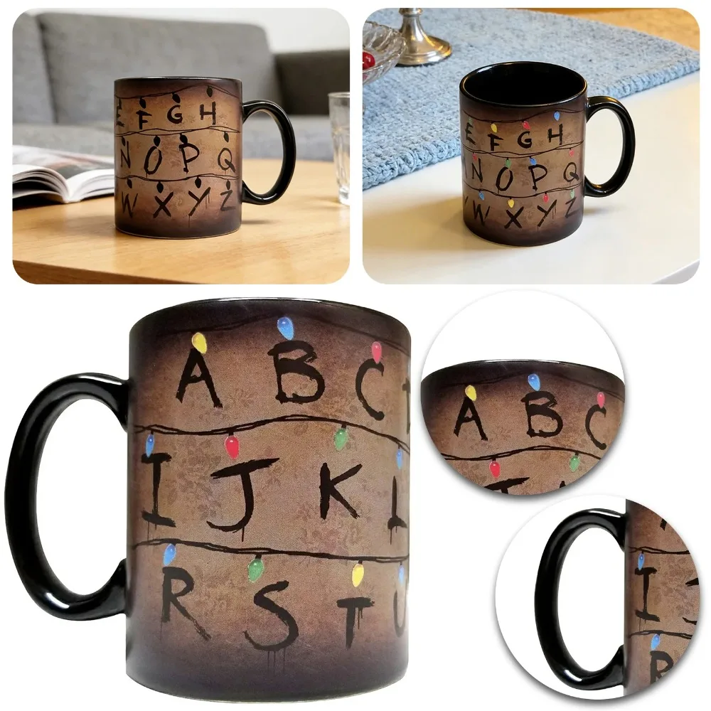 26 Letter Color-changing Ceramic Cup Heat-changing Color-changing Ceramic Cup Creative Gift Coffee Mug
