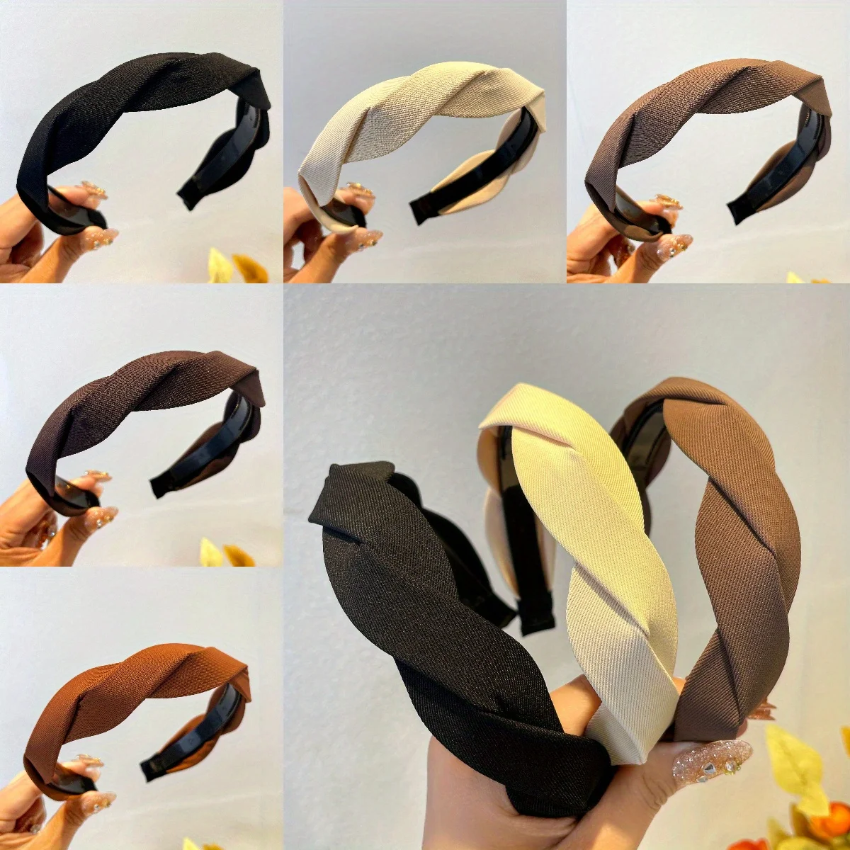 

Wide Twist Headband High Crown Vintage Design Elegant Hair Band for Women Outdoor Versatile Styling Luxury Fashion Accessories