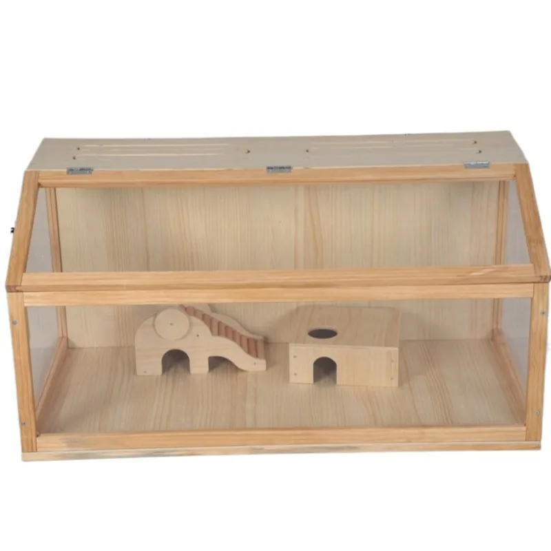 

Special golden bear for hamster cage, wooden house golden mouse feeding box