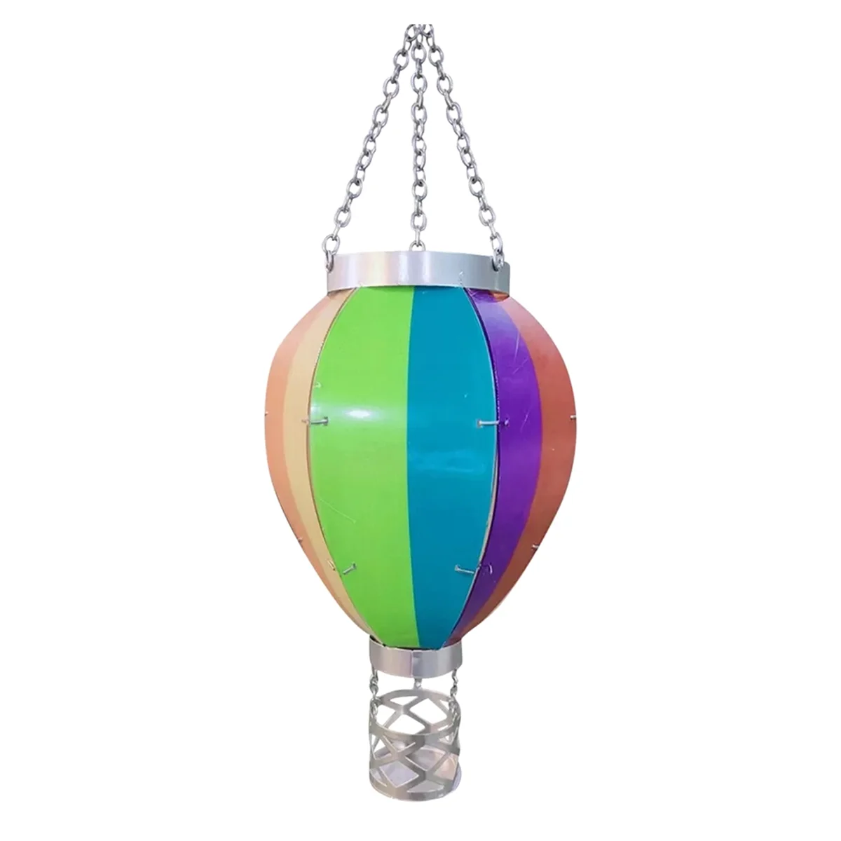 

Outdoor Lanterns Hot Air Balloon Solar Lantern with Candle Holder for Garden Decor,Hanging Solar Lights Outdoor Rainbow