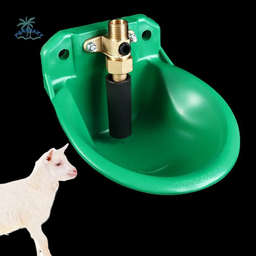 

Quality Green Sheep Goat Drinker Bowl Copper Valve Automatic Sheep Water Fountain Plastic Sheep Liquid Drinker Pig