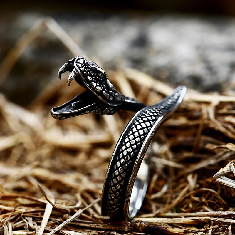 Beier 316L Stainless steel Animal Unique Cools snake men and women ring fashion high quality gift BR8-703