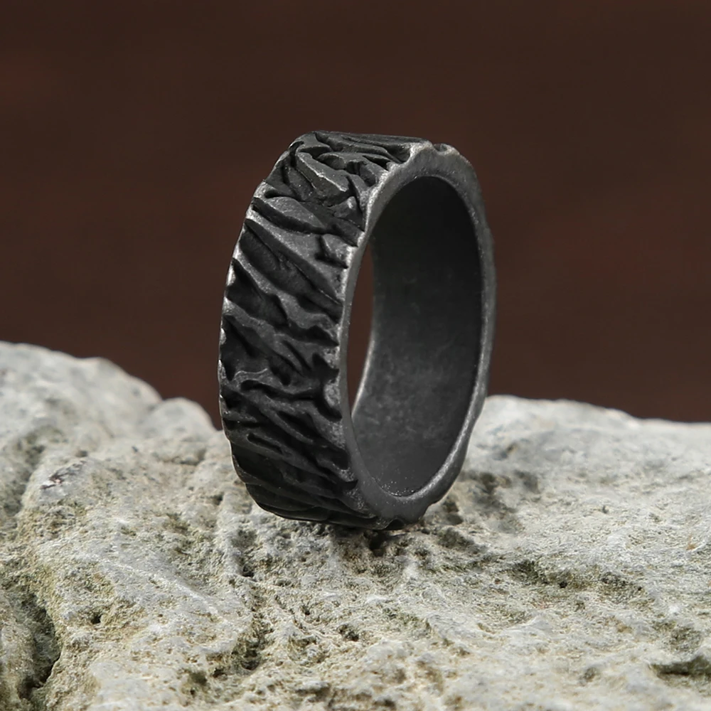 Vintage Black Color Viking Triangle Ring For Men Women Nordic Stainless Steel Odin Valknut Rings Amulet Jewelry Gift Wholesale