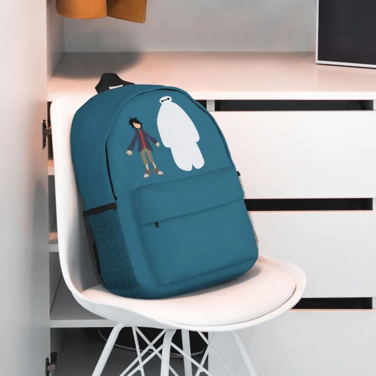 Big Hero 6 pour filles garçons sac à dos d'étudiant de grande capacité sac à dos léger et étanche 15 pouces