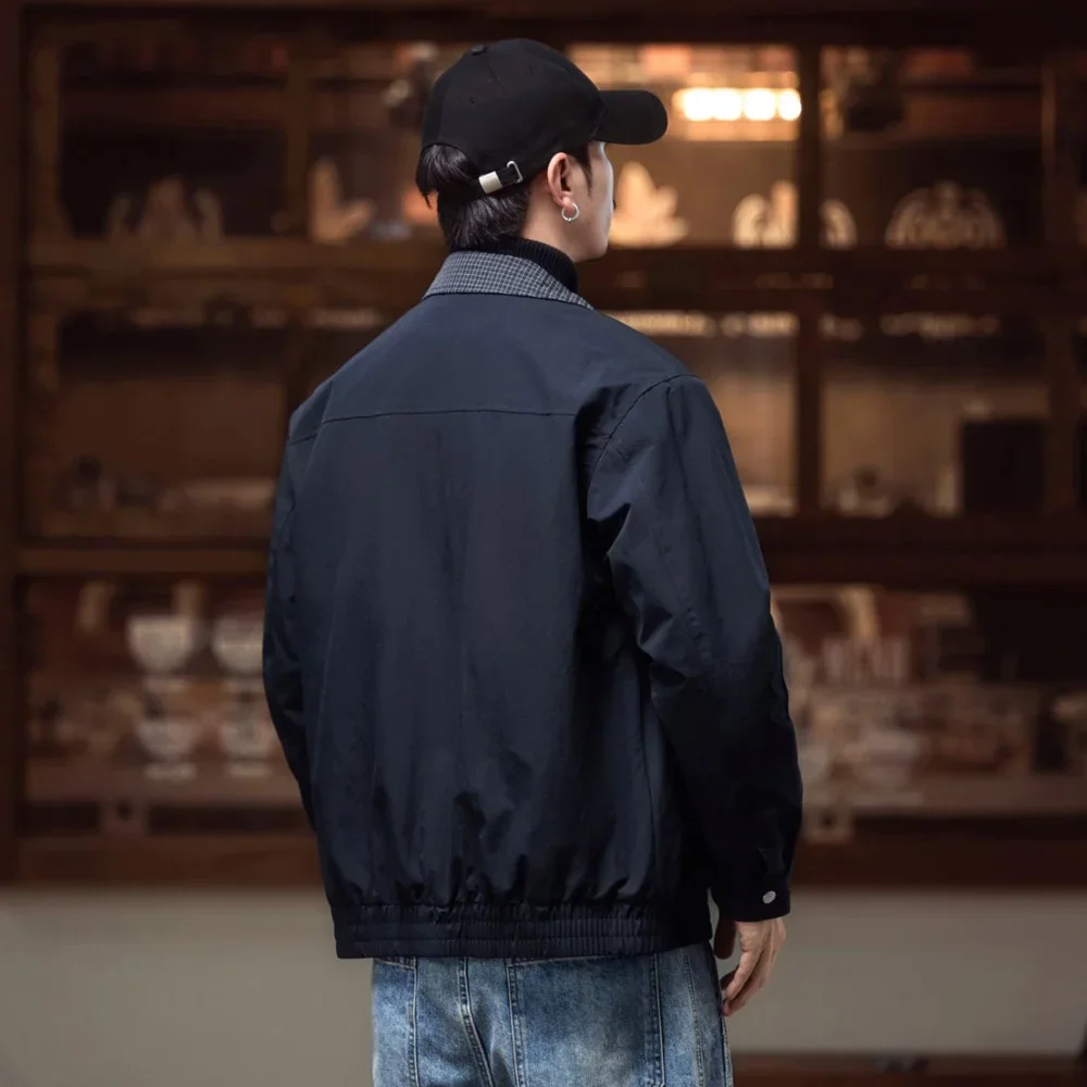 معطف سميك للرجال ملابس خارجية من Cityboy ملابس شتوية مبطنة ملابس خروج كلاسيكية فضفاضة غير رسمية دافئة مبطنة بالقطن سترة منفوخة #4