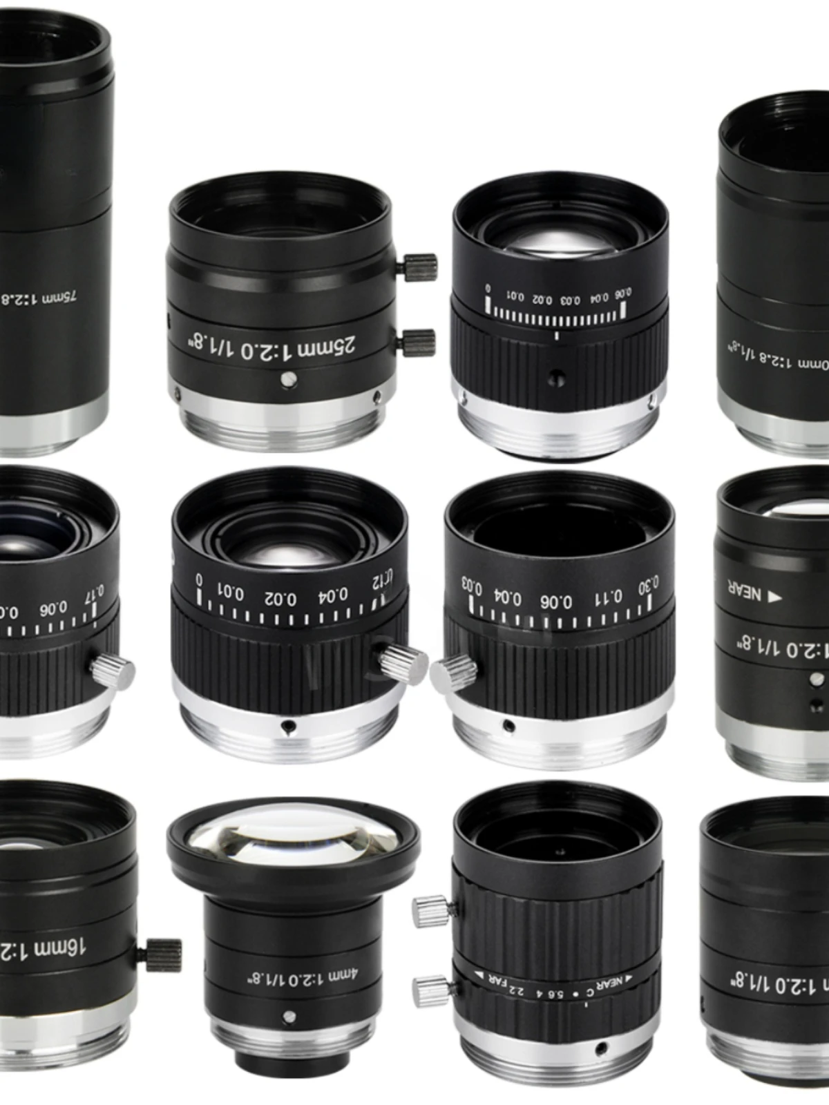 Industrial camera lens manual aperture fixed focus 5 million pixels 1/1.8C interface 3.5-75mm optional focal length