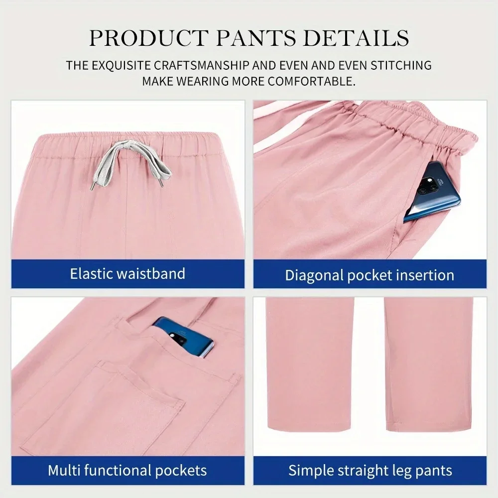 Uniformes de médecin et d'infirmière, ensemble de gommage pour femme, vêtements de travail pour Salon de beauté, haut-pantalon, tunique d'allaitement pour Spa