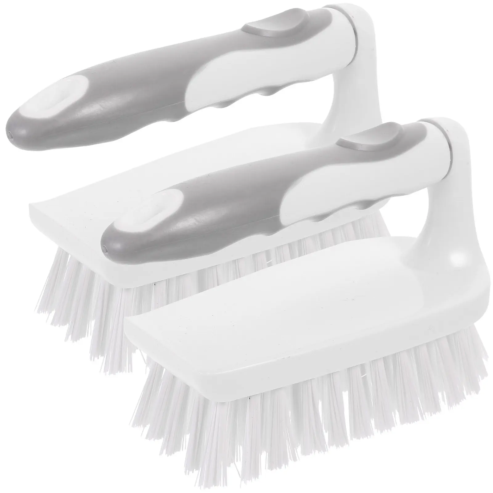 Laundry Scrub Brushes 2 Pack Ergonomic Handle for Shoes Clothes Floors Multipurpose Household Cleaning