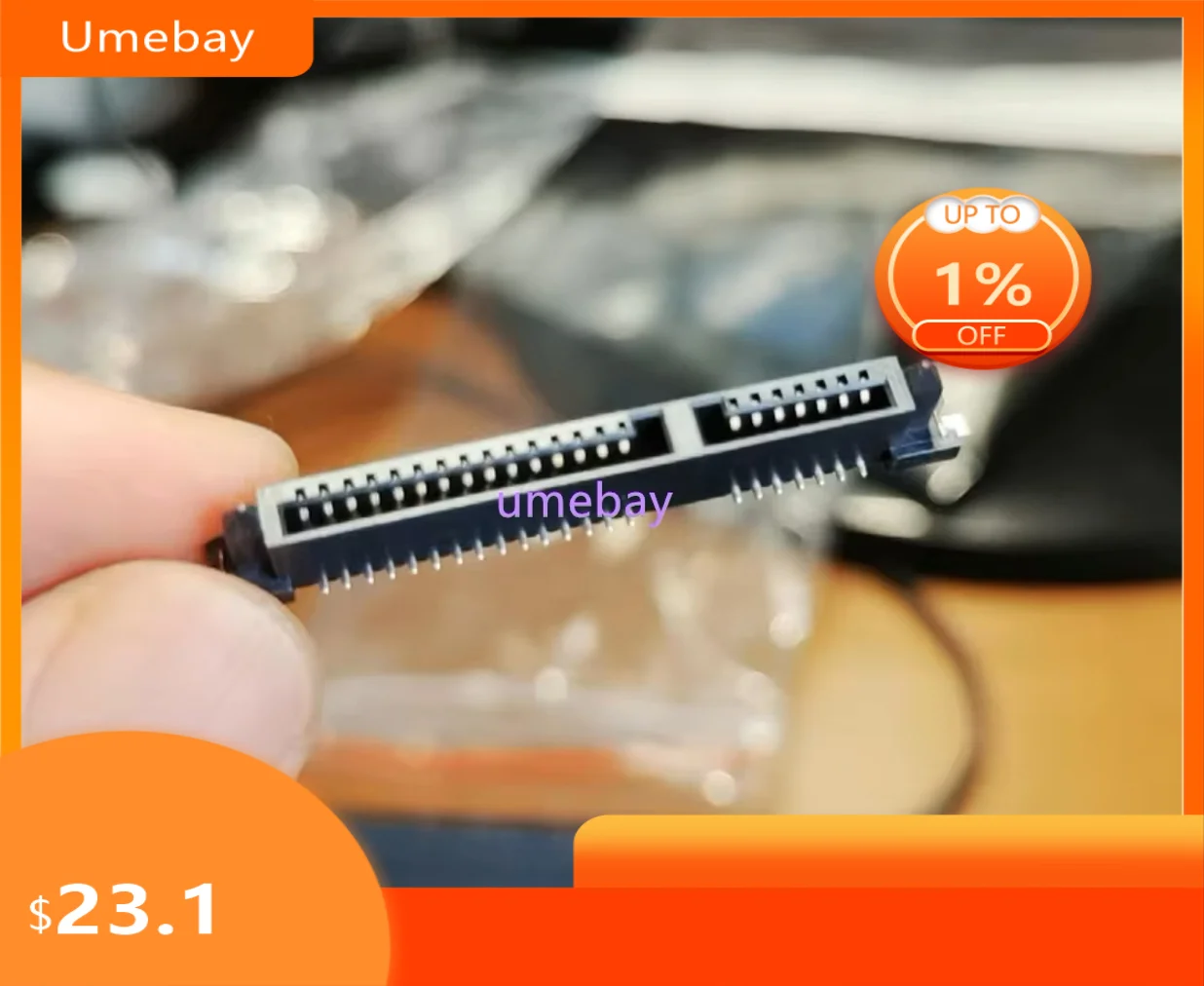 100 pieces,   SATA7P+15P female socket with 6.3H SATA connector, hard disk data transmission interface socket