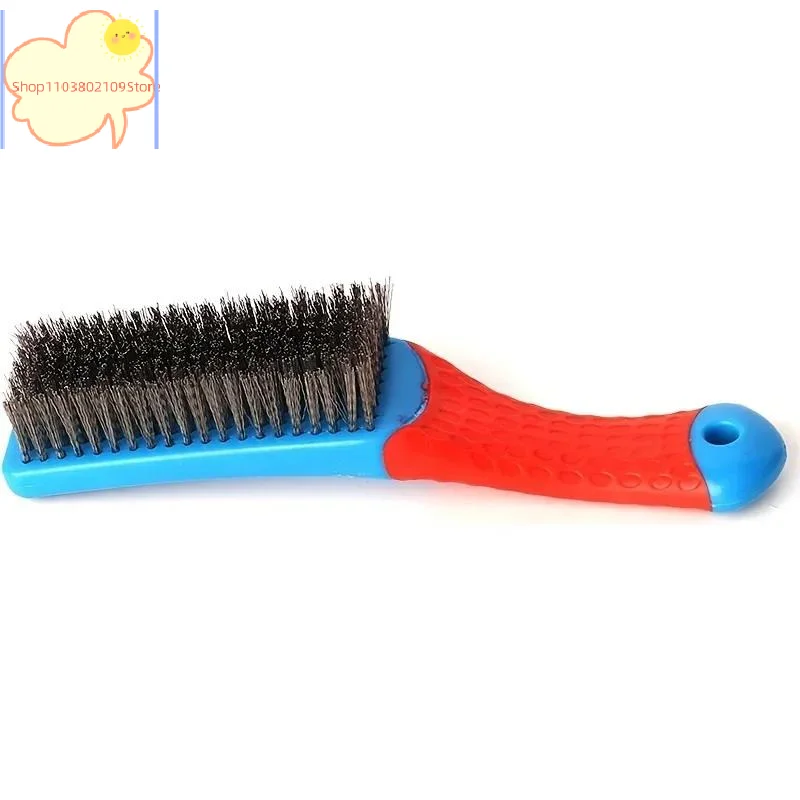 1PC Duty Stainless Steel Wire Brush With Comfortable Plastic Handle Perfect For Removing Rust Welding Slag Dirt And Paint