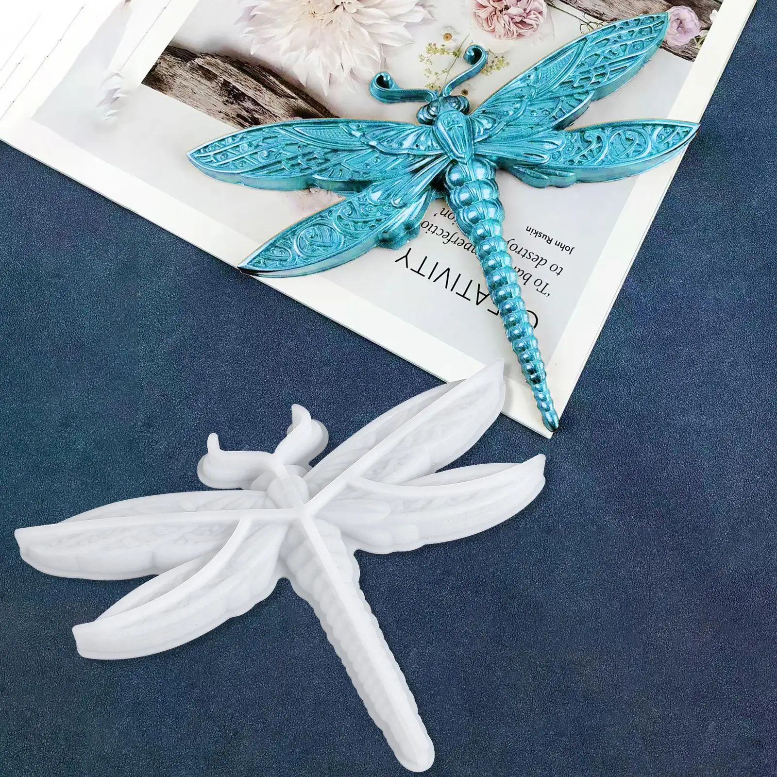 2pcs Silicone Dragonfly Resin Molds Insect Series Dragonfly Bee 3D Dragonfly Shape Mould Large Epoxy Resin Mold DIY Craft