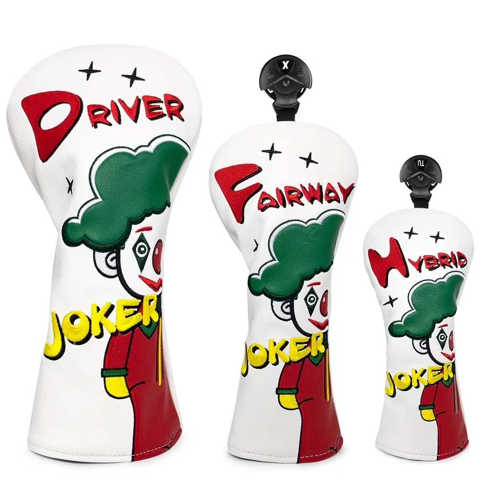 PU Leather Head Covers Golf Putter Cover Golf Putter Headcover Golf Club Headcover Clown Golf Headcover Mallet Putter