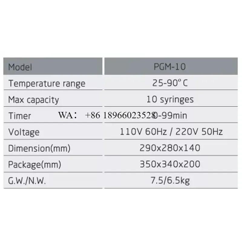 WMWMNU for PGM-10 Plasma Gel Maker PRP Biofiller Preparation Aesthetic Clinic PRP Gel Maker