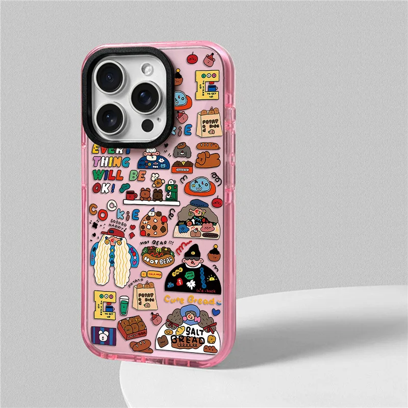 الحيوانات القط قضية الهاتف آيفون 17 16 15 14 13 12 11 برو ماكس XR 7 8 زائد SE 2020 2022 البسيطة الهواء لينة بولي TPU للصدمات الغطاء الخلفي #3