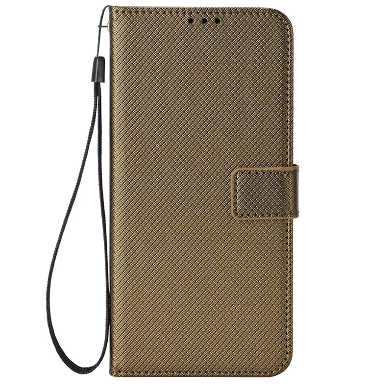 Voor Xiaomi Poco M7 5G Luxe Flip Diamant Patroon lanyard Kaart Tas Zakelijke Portemonnee Case Leer voor Redmi 14C 4G Telefoon Case
