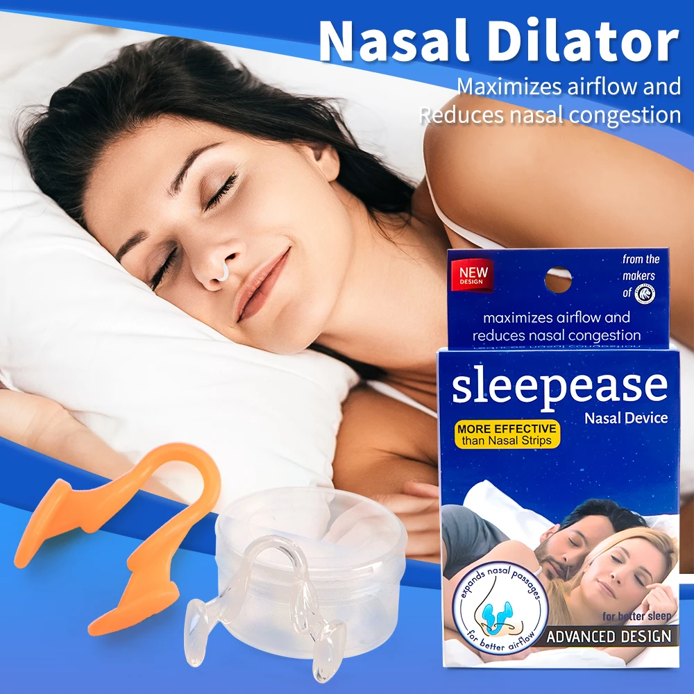 Anti Snore Nasal Dilator Stop Snoring Silicone Nose Clip Sport Easy Breath Nasal Clip Stop Snoring Aid Device Improve Sleeping