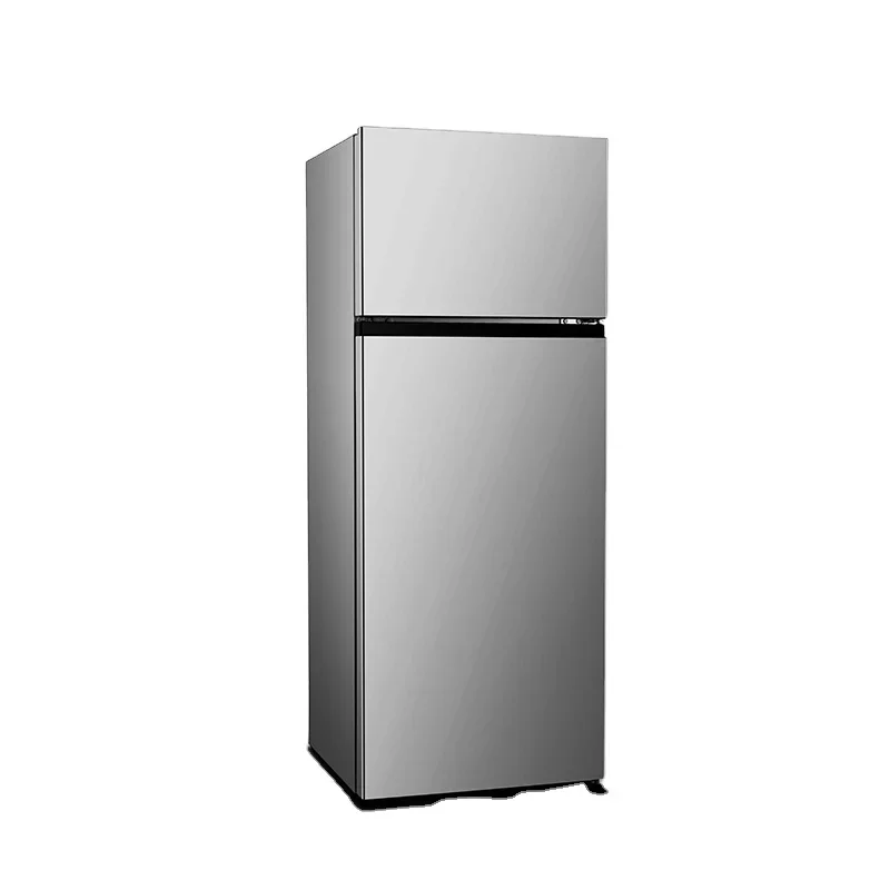 Smad 200L Automatic Defrosting Double Door Factory SASO Approved Silver Top Freezer Refrigerator for DDT-264WH