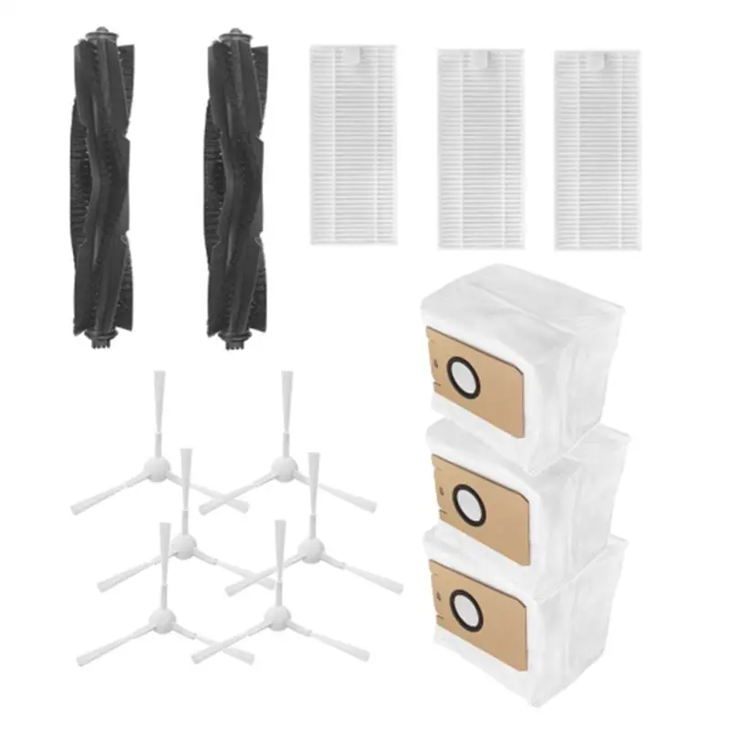 

Запасные части и аксессуары ABJT: основная и боковые щетки, HEPA-фильтр, мешок для сбора пыли для робота-пылесоса Neabot Q11