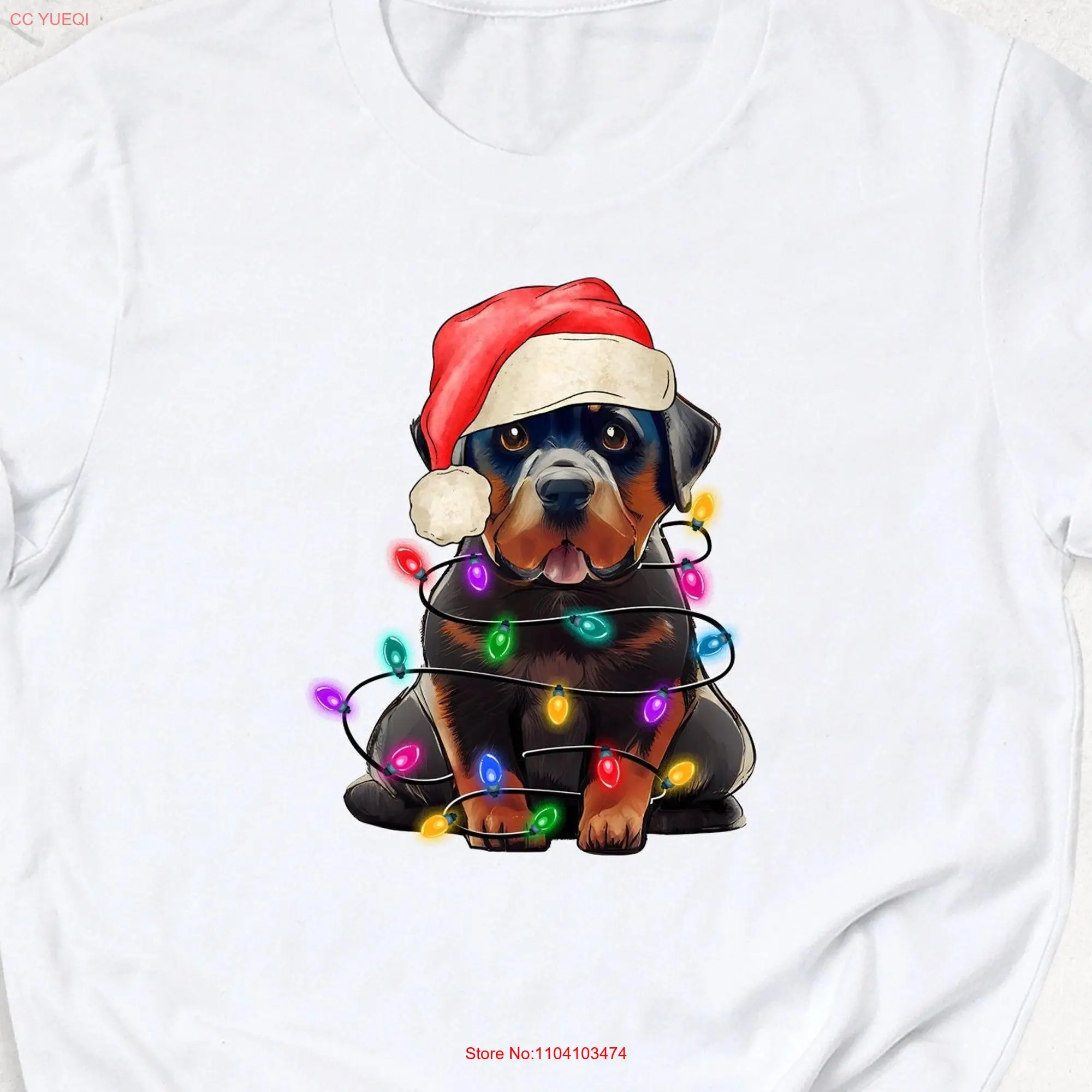 Rottweiler Christmas Tree T Shirt Rottie Mama Lover Xmas Party Dog Mom Outfit Puppy long or short sleeves