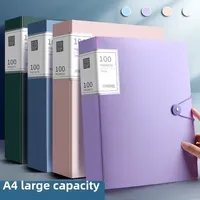 A4 100 Pockets 160/Sides Display Book Paper Document Holder, Business Presentation Book Presentation Folder