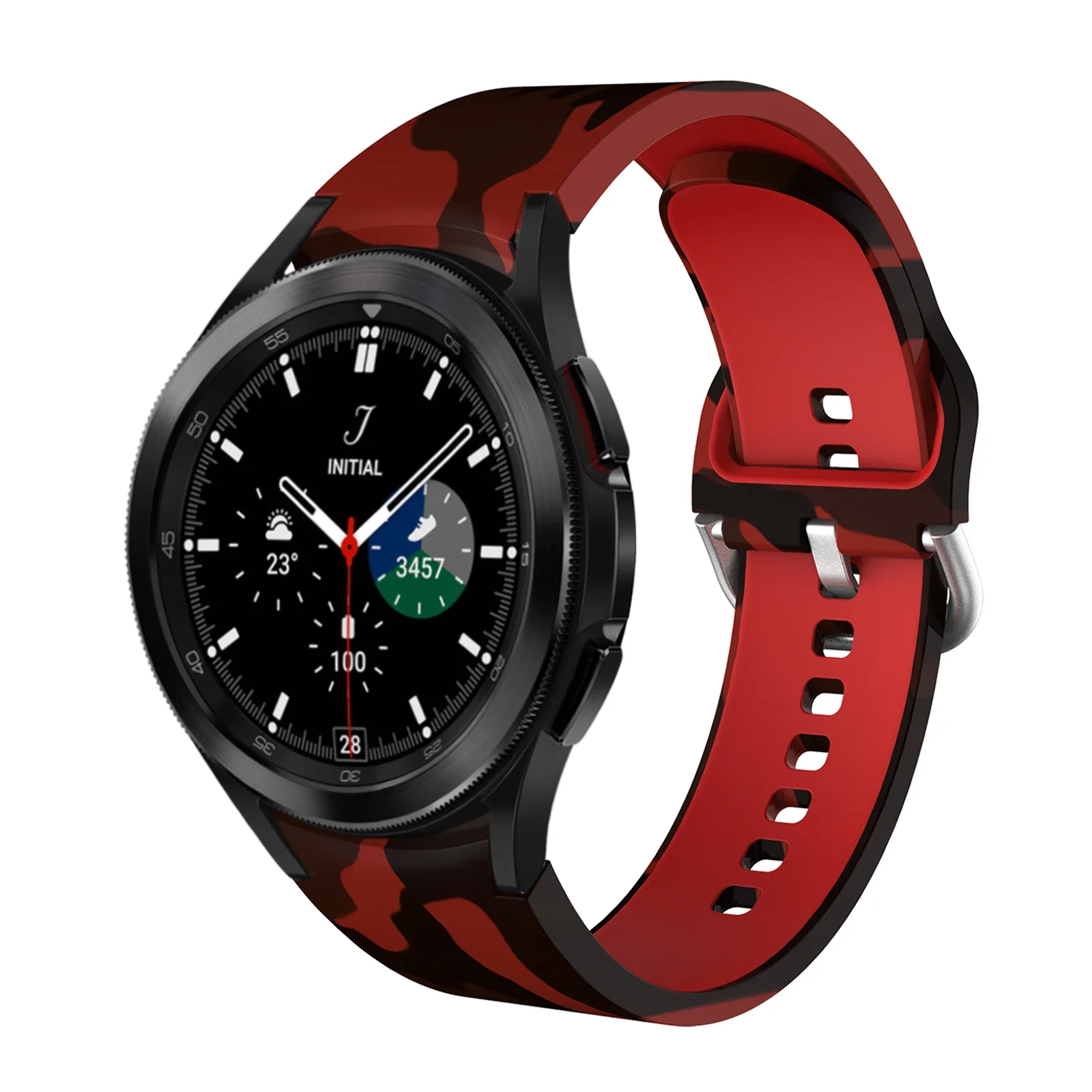 Silikonowy pasek do zegarka Samsung Galaxy Watch 6/5/4 44 mm 40 mm 5 Pro 45 mm z nadrukiem do zegarka 4 6 Classic 42 46 mm 43 mm 47 mm Pasek